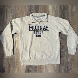 Vintage Champion Light Gray Murray State Men's Quarter Zip